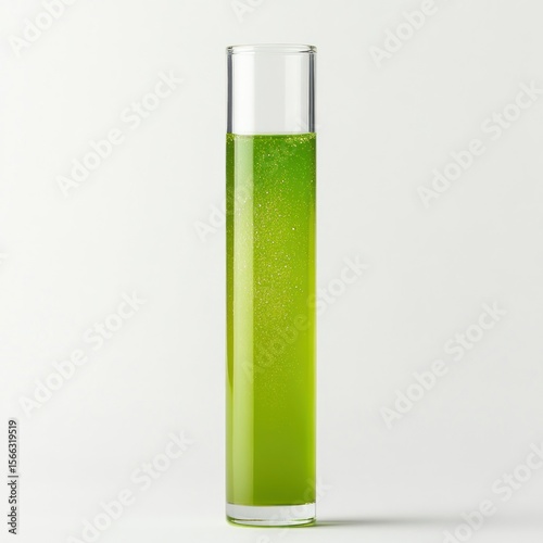 Wallpaper Mural Vibrant green elixir in a tall glass with shimmering bubbles captured in soft light Torontodigital.ca