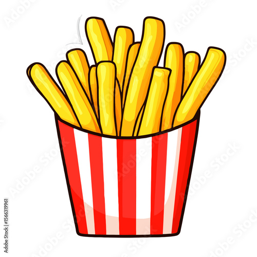 french fries and ketchup