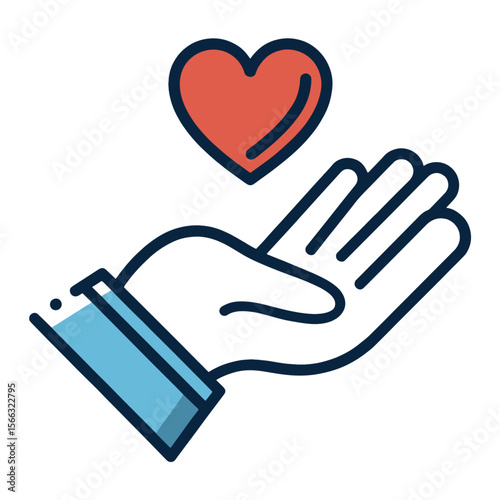 hand holding heart