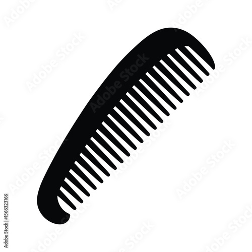 Curved Comb Icon Vector Illustration