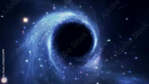 Wallpaper Mural Abstract depiction of a black hole in space with swirling nebula Torontodigital.ca