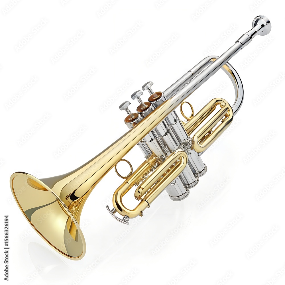 Fototapeta premium trumpet isolated on white