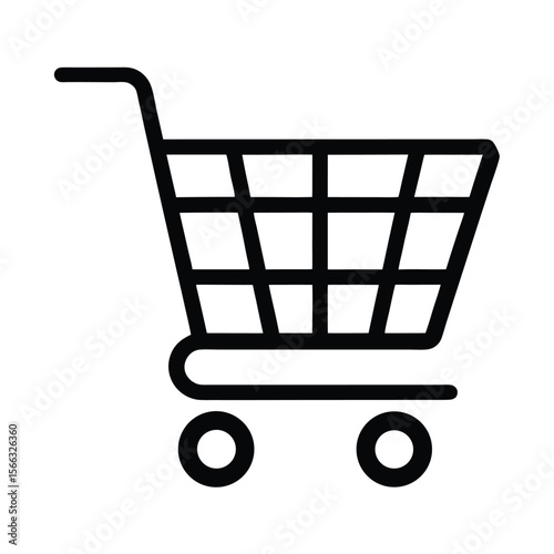 Shopping Cart Outline Icon Vector Illustration