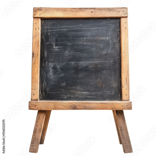 Chalk board signage with wooden frame displayed on white background for versatility in various settings, Chalk board signage isolated on white background