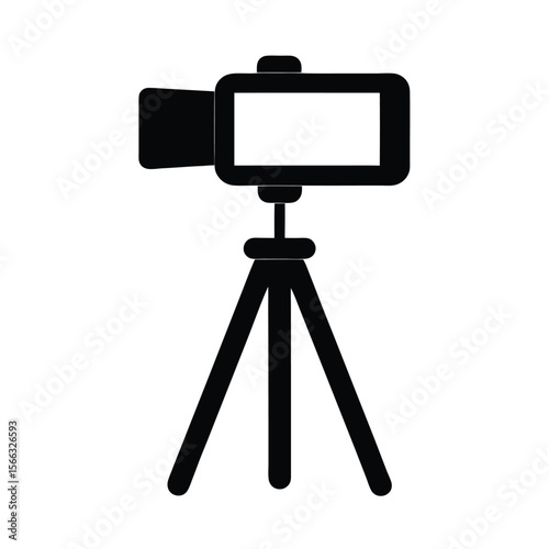 Smartphone On Tripod Icon Vector Illustration