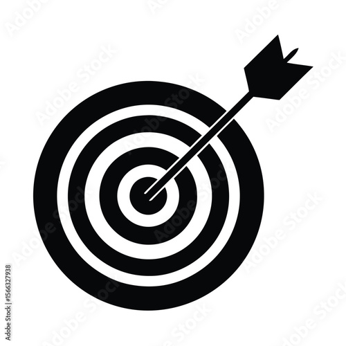Target Arrow Bullseye Icon Vector Illustration