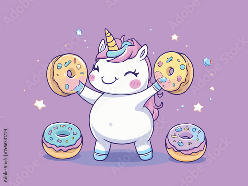 A cheerful pig holds a festive gift, celebrating with friends