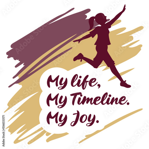 Silhouette of a Woman in Mid-Air, Expressing Joy and Freedom