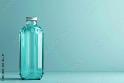 High Definition View of Water Bottle Packaging Refreshment Drinkware Container