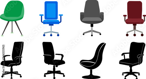 set of office chairs