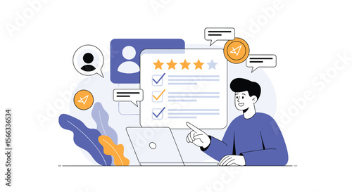 Online customer feedback and review management system for business growth and improved services