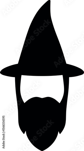 Wizard vector black silhouette design
