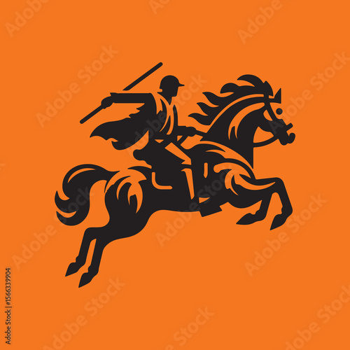 horse rider vector