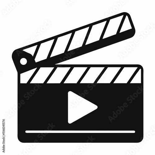 movie clapper board vector
