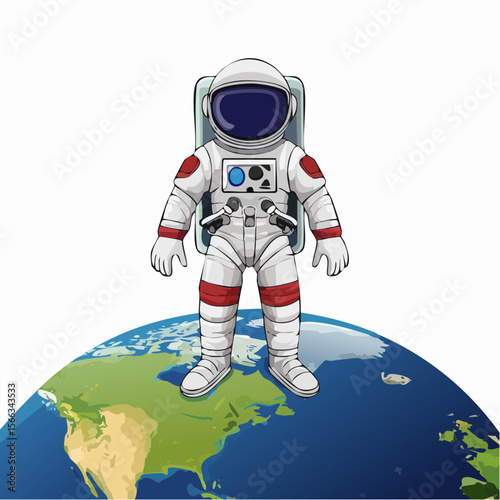 illustration of an astronaut on earth