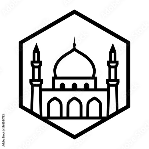 islami mosque vector