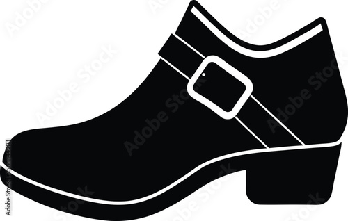 Stylish womens buckle ankle boot footwear fashion