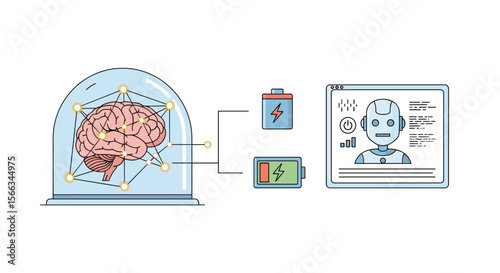 Understanding artificial intelligence and how it works through brain stimulation and energy concepts