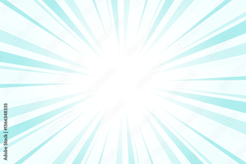 Obraz premium Pale Blue Abstract Blue Sunburst Background. Blue background with Glowing Sunburst and Dynamic Light Rays.