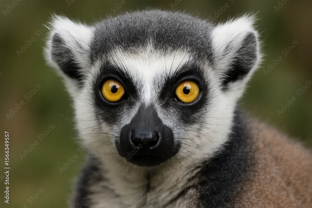 Obraz premium A lemur's gaze into the wild