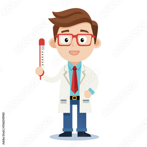 funny cartoon scientist