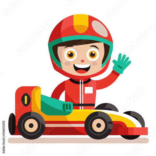 boy driving car
