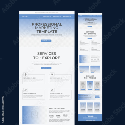 website ui template design l Colorful Latest Business Strategy Discussions Email Newsletter template l Campaign Promotional B2B E-newsletter Mailchimp email marketing template