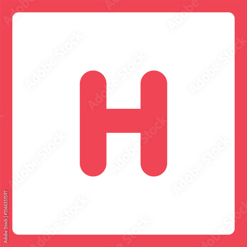 Alphabet shapes Hh