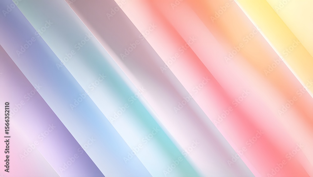 Fototapeta premium Soft pastel gradient background with diagonal stripes in pink blue and purple tones