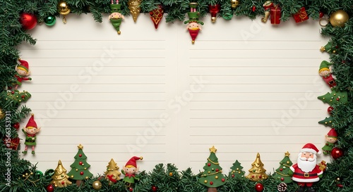 Christmas Greeting Card with Festive Decorations