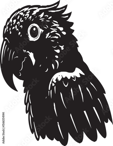 Blue Parrot Cartoon Vector – Hyacinth Macaw Clipart, Tropical Bird Illustration for Stickers, T-Shirts, Posters, Animal Art and Exotic Wildlife Designs
