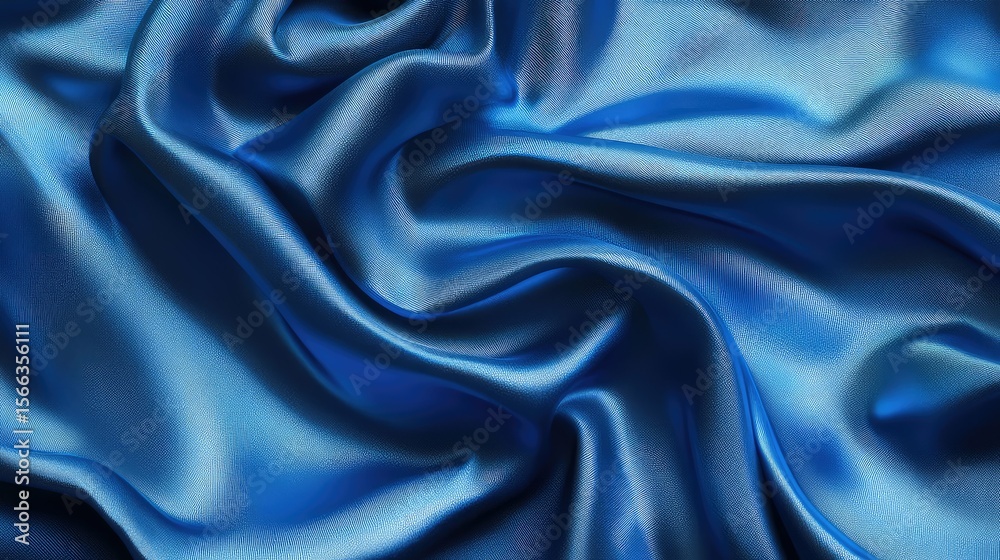 Obraz premium photorealistic fabric blue