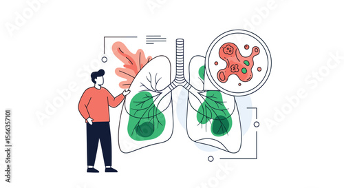 Innovative medical research techniques for diagnosing and understanding lung disease progression through advanced imaging and cellular analysis