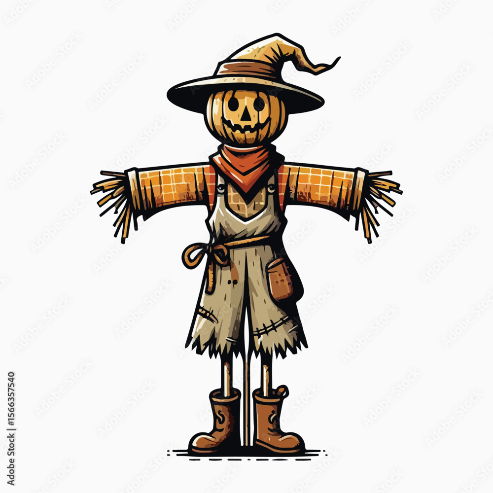 Obraz premium scarecrow vector image