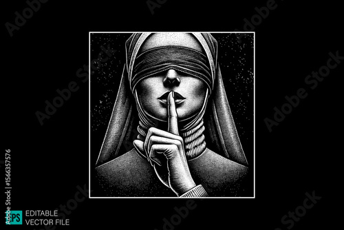 christianity tattoo ideas dark art scary creepy style tattoo illustration vector black and white background templates