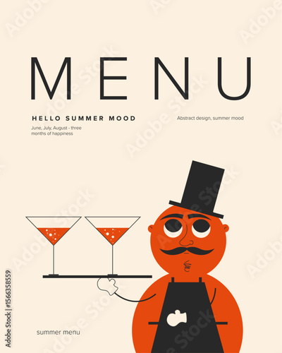 Menu background, poster, cocktail banner