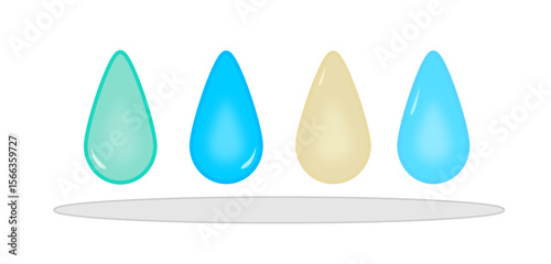 Water drop icon. Clean and modern vector set, ideal for weather, rain or eco-related themes
