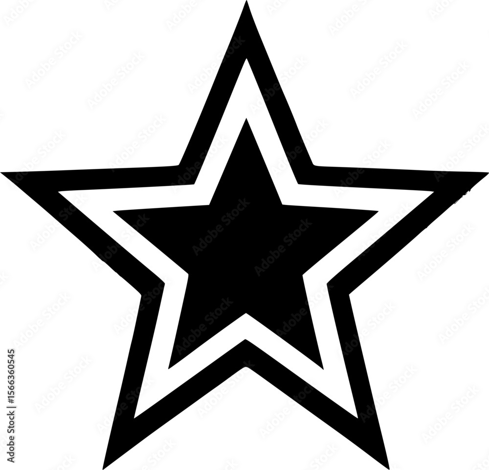 Fototapeta premium silver star on black background