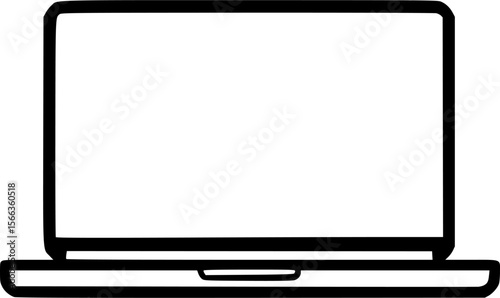 computer monitor isolated on white