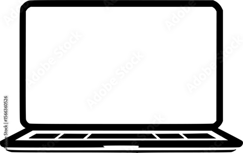 laptop computer isolated on white