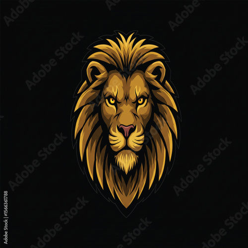 Fierce Lion Head Vector Logo – Powerful Animal Mascot Illustration for Sports, Branding, Tattoo, Jungle King Art, Wildlife Symbol, Roaring Strength

