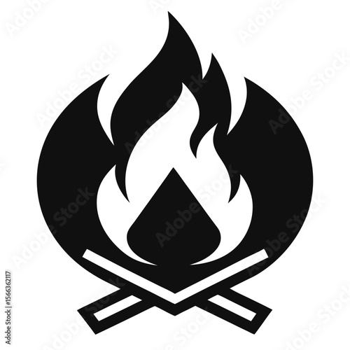 vector illustration of a fire