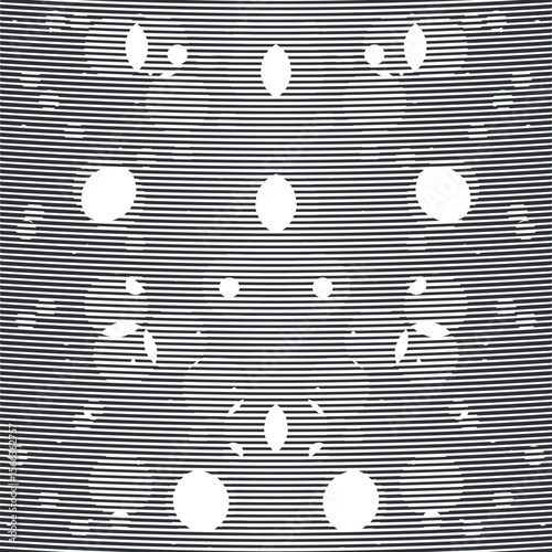 Striped texture with horizontal lines and symmetrical holes.