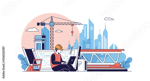 Architectural design and urban planning for modern cityscape development and construction projects
