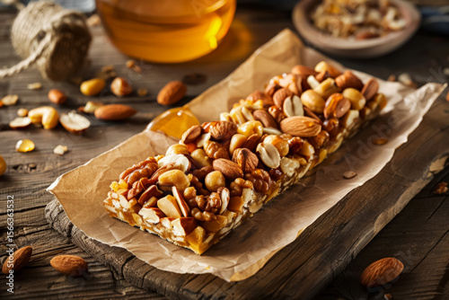 Delectable Snack Bar Crafted with Crunchy Almonds, Nutty Cashews and Sweet Honey