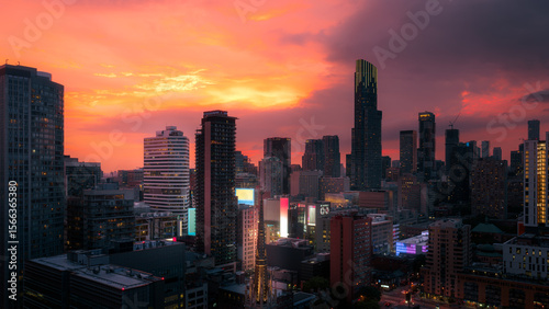 Wallpaper Mural Epic City Skyline Sunset of Toronto Canada Torontodigital.ca
