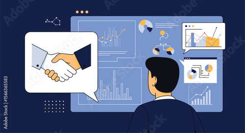 Analyzing business growth opportunities and strategic partnership development through digital data insights