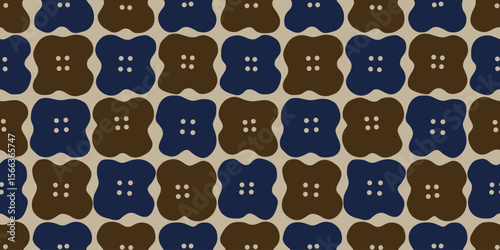 Floral illustration background. Seamless pattern.Vector. 花のイラストパターン