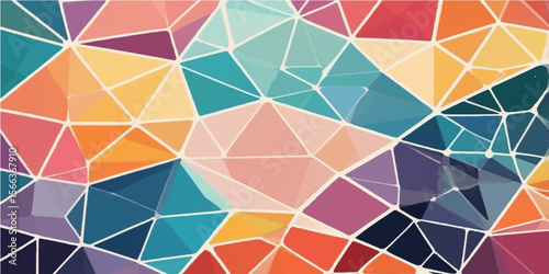 Colorful abstract mosaic background with a seamless geometric tile pattern design