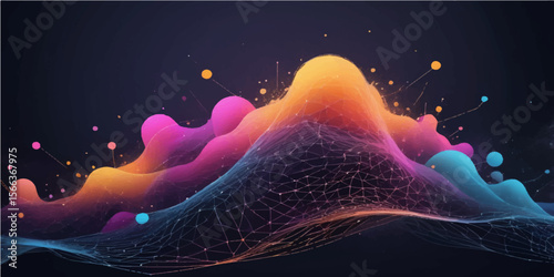 Astronomy's abstract universe glows with wave-particle fractals and cosmic energy, illustrating the galaxy's virtual realms of stars and nebulae